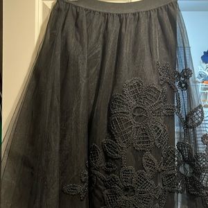 Black tulle skirt